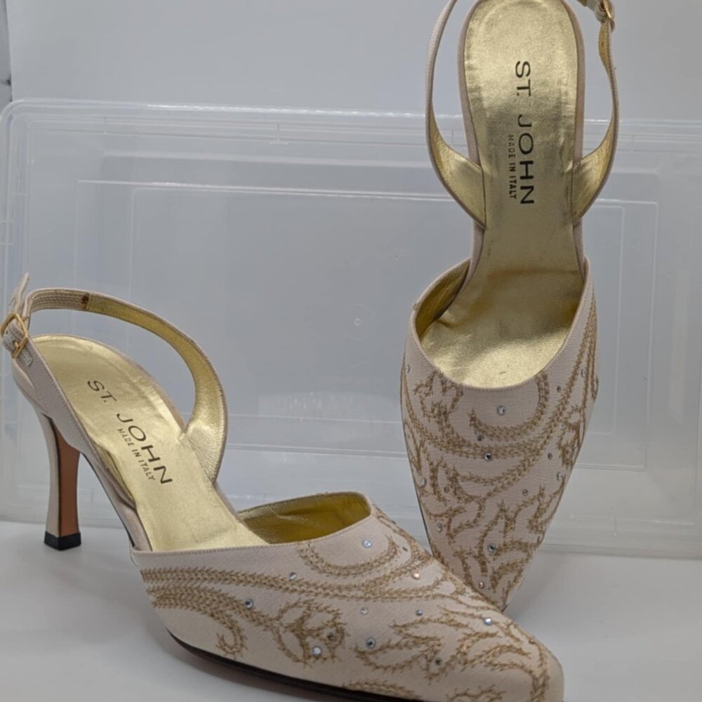 St. John Shoes with Rhine stones (Made in Italy)